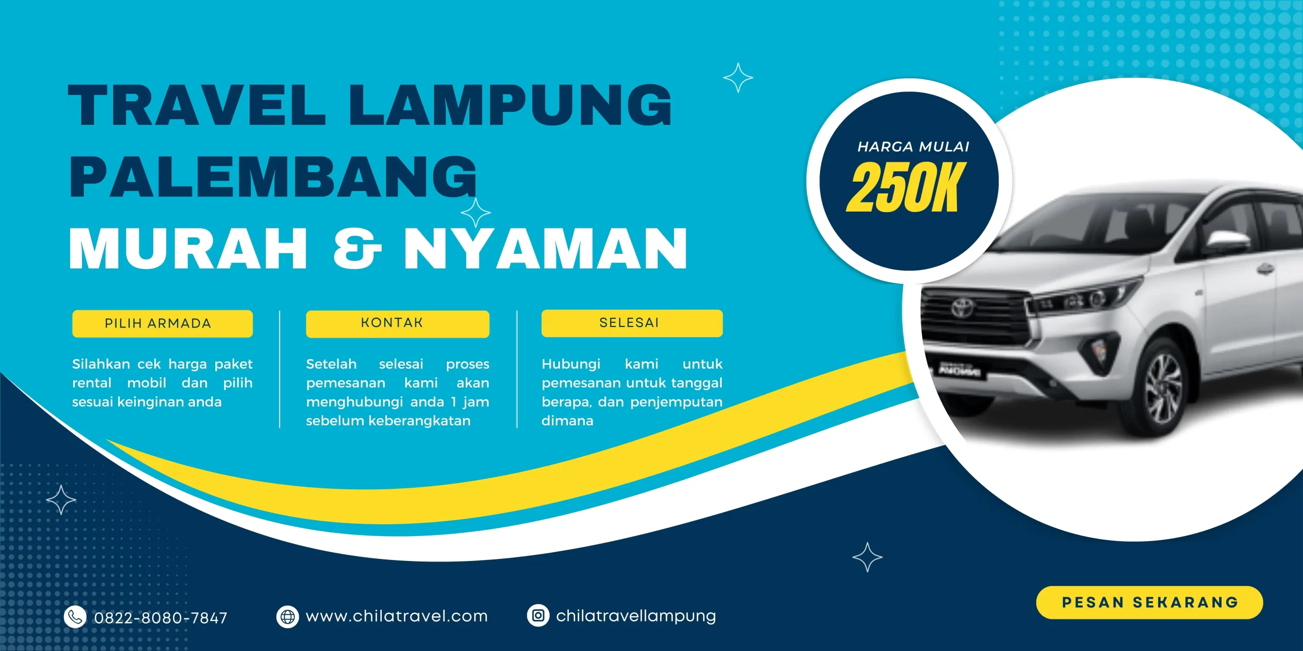 Bus travel Zavaloka Travel yang nyaman sedang melaju di jalan tol Trans Sumatera menuju Palembang.